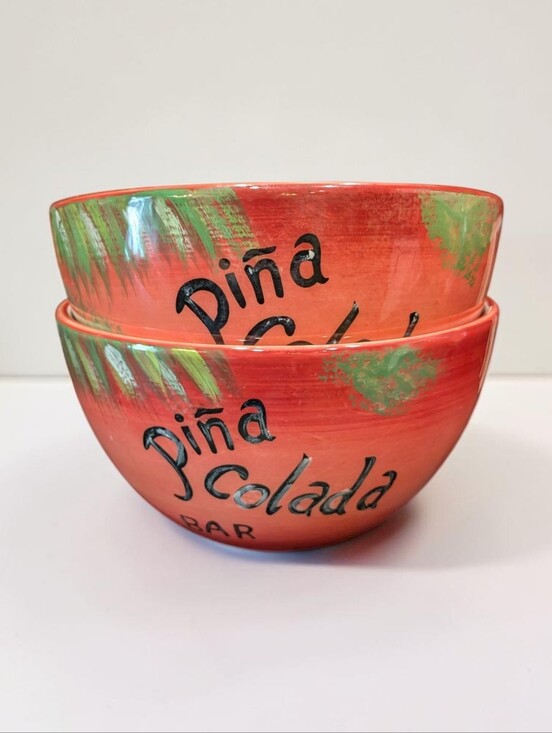 Kate McCrostie Other - Certified International Pina Colada Bar Bowls Kate McRostie Set of 2